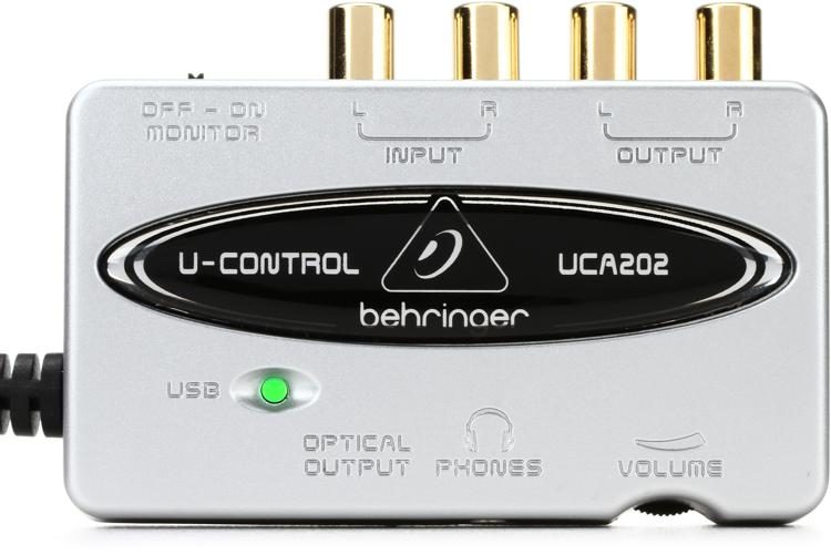 Behringer U-CONTROL UCA202 audio interface under $50